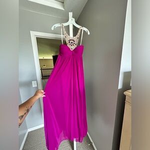 Davids Bridal Purple with gems: Prom, wedding long dress